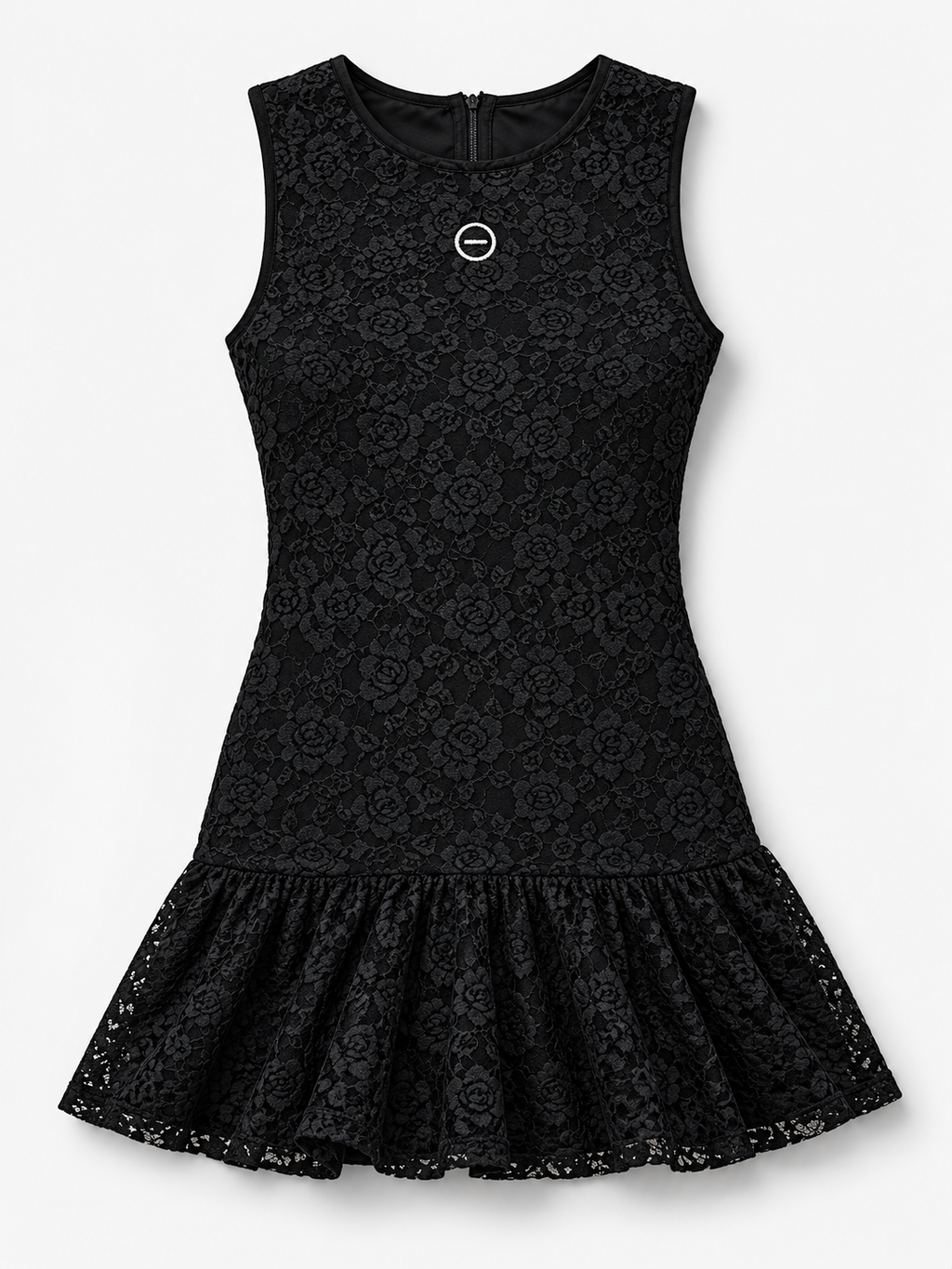 LACE FLARE MINI DRESS